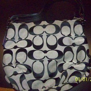 Grey and Black coach bag